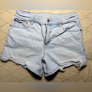 American Eagle Outfitters Relaxed Fit Light Wash Jean Shorts